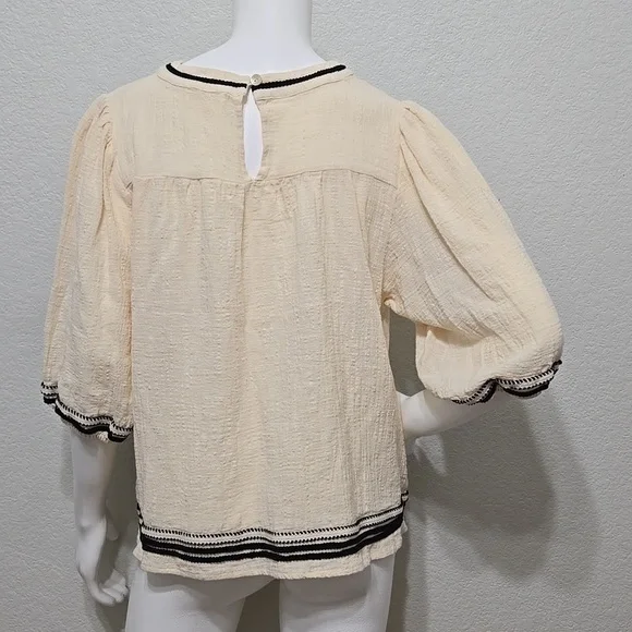 Bohme Valentino Cream Top Size M - Picture 3 of 11
